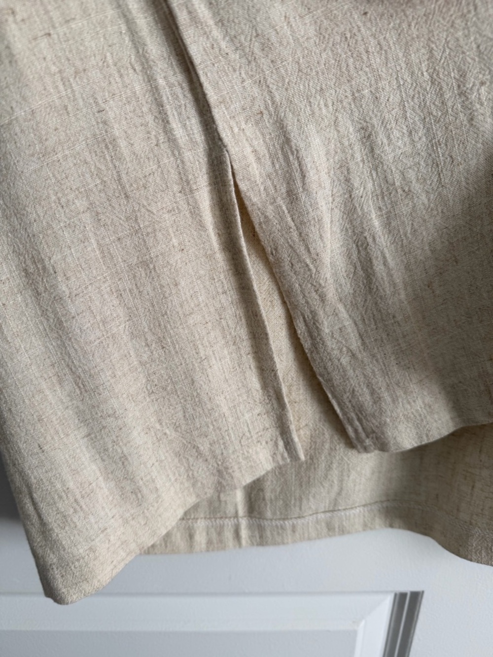 Ivory Linen Wrap Midi Skirt - Free Size - Picture 8 of 9